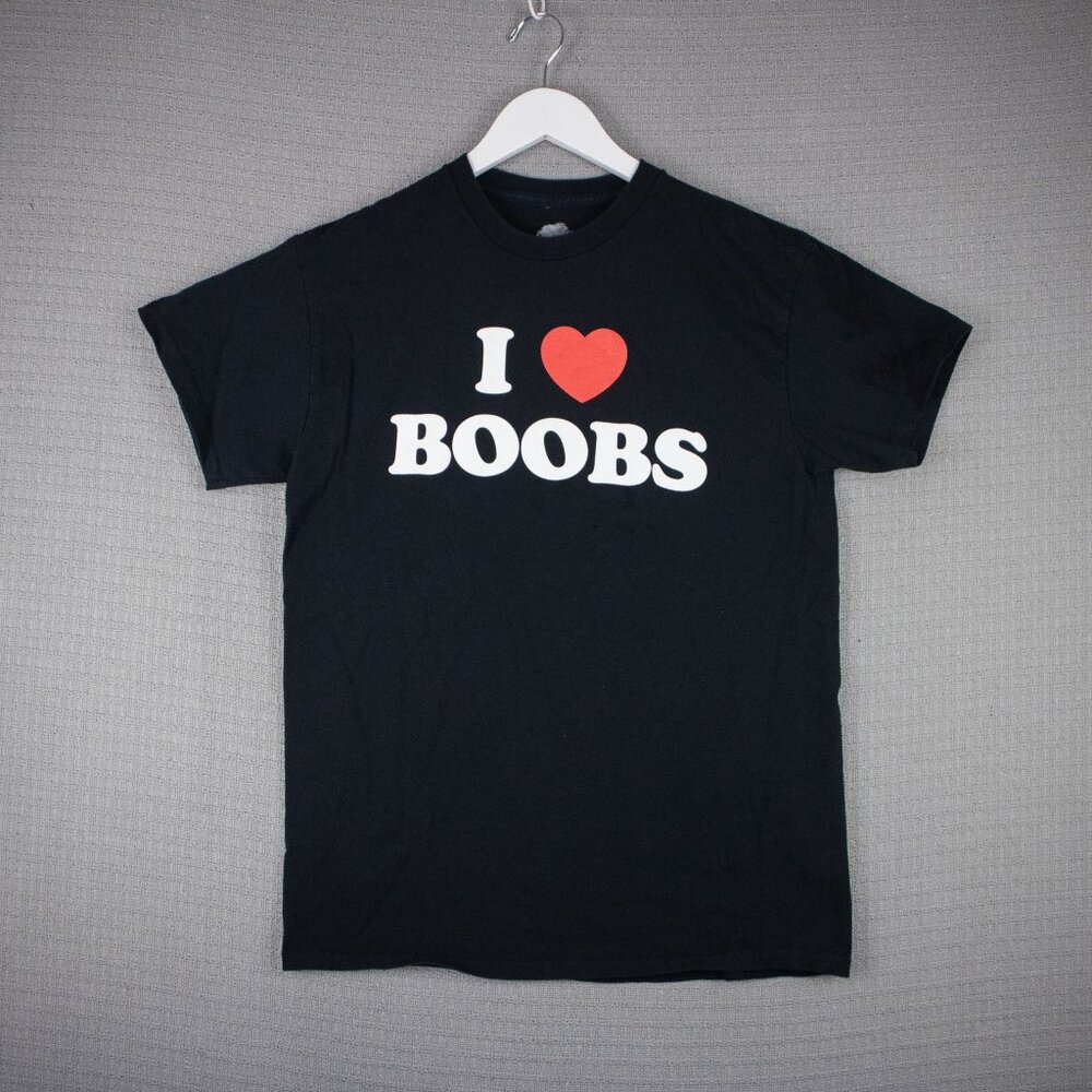 Danny Duncan I Love Boobs Humour Tee Mens Medium